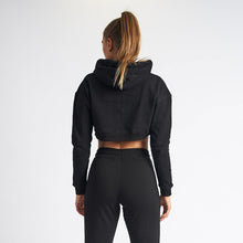 Load image into Gallery viewer, Vanquish Women&#39;s Black Essential Cropped Hoodie
